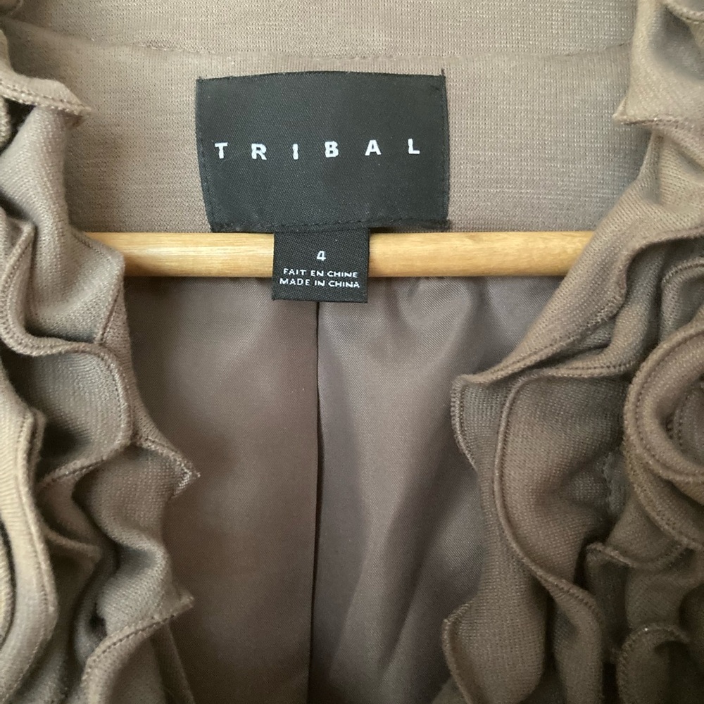 Tribal Tan Ruffled Jacket - Picture 2 of 2